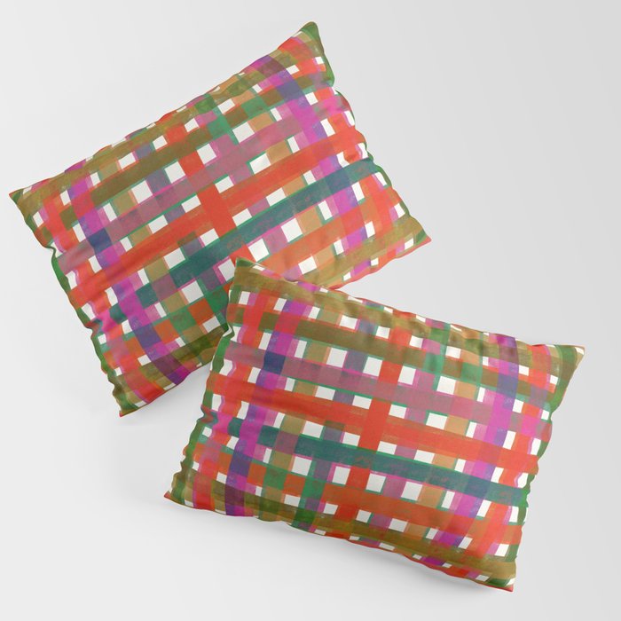 Colorful Plaid #3 Pillow Sham Gallery Image 3