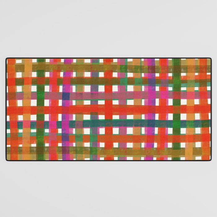 Colorful Plaid #3 Desk Mat Gallery Image 3