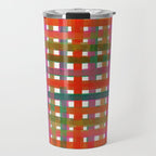 Colorful Plaid #3 Travel Mug Gallery Image 1