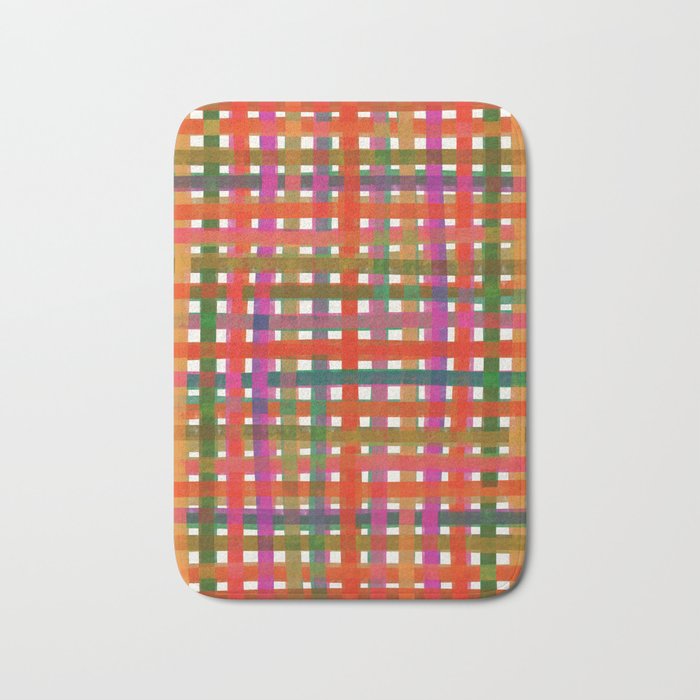 Colorful Plaid #3 Bath Mat Gallery Image 1