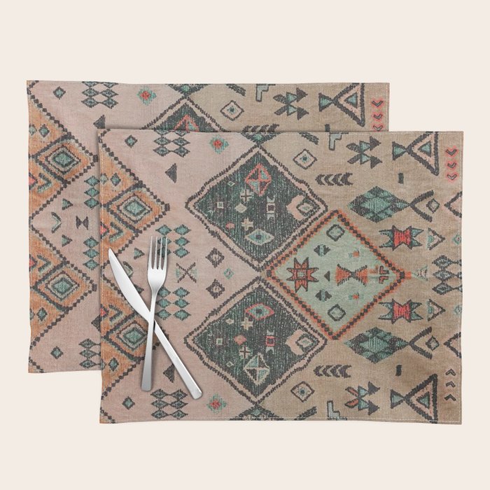 Moroccan Berber Traditional Rug Design Placemat Gallery Image 1
