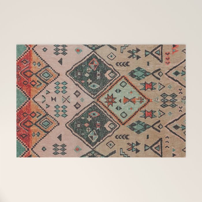 Moroccan Berber Traditional Rug Design Welcome Mat Gallery Image 1