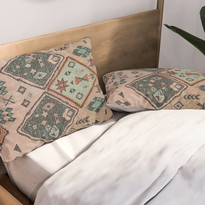 Moroccan Berber Traditional Rug Design Pillow Sham Gallery Image 2