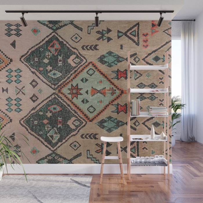 Moroccan Berber Traditional Rug Design Wall Mural Gallery Image 1