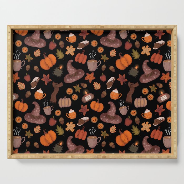Cozy Halloween Serving Tray Gallery Image 1
