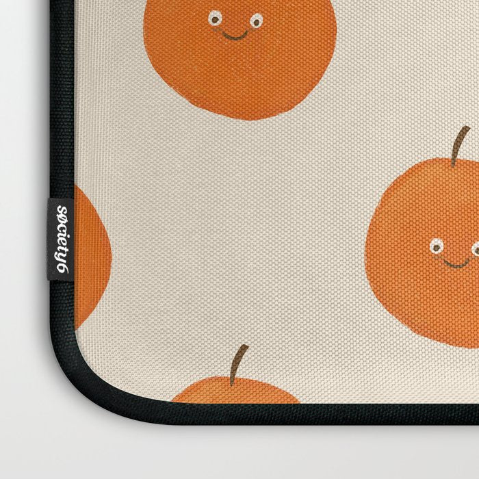 Kawaii Orange Laptop Sleeve Gallery Image 3