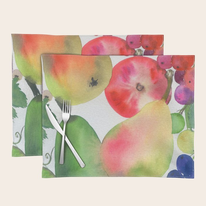rainbow fruits Placemat Gallery Image 1