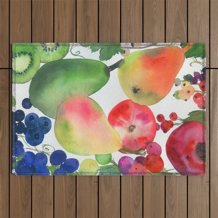rainbow fruits Outdoor Rug Gallery Image 1