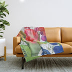 rainbow fruits Throw Blanket Gallery Image 1