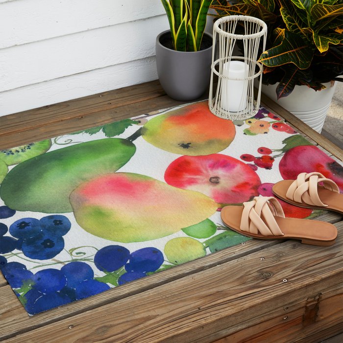 rainbow fruits Outdoor Rug Gallery Image 2