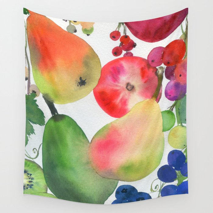 rainbow fruits Wall Tapestry Gallery Image 4