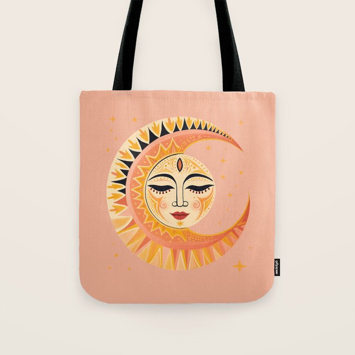 Magic Moon Celestial Spirit Tote Bag Gallery Image 1