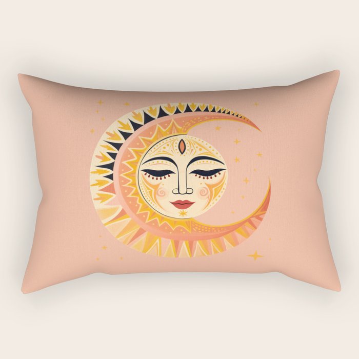 Magic Moon Celestial Spirit Rectangular Pillow Gallery Image 1