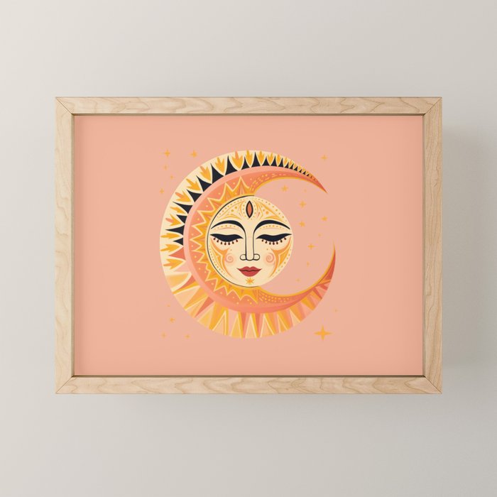 Magic Moon Celestial Spirit Mini Art Print Gallery Image 1