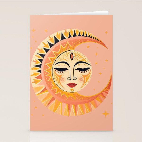 Magic Moon Celestial Spirit Stationery Card Gallery Image 1