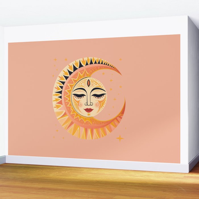 Magic Moon Celestial Spirit Wall Mural Gallery Image 2