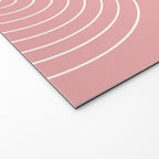 Minimal Line Curvature X Pink Mid Century Modern Arch Abstract Welcome Mat Gallery Image 2