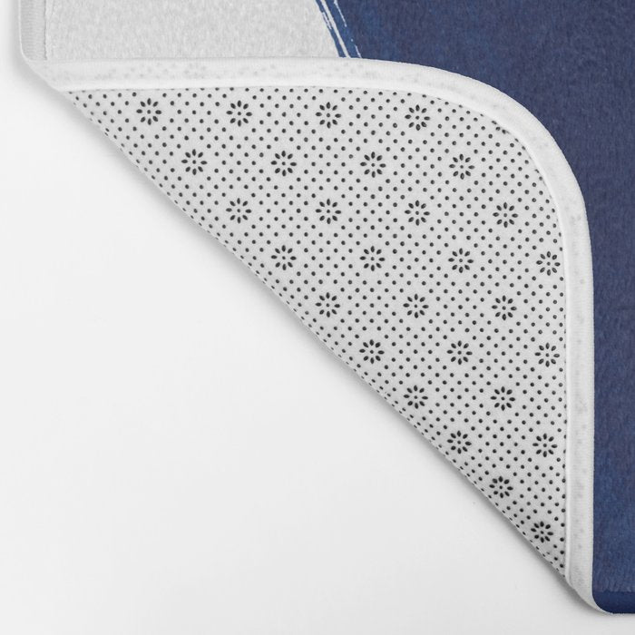 Indigo Abstract Brush Strokes | No. 4 Bath Mat Gallery Image 2