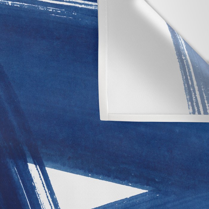 Indigo Abstract Brush Strokes | No. 4 Wall Tapestry Gallery Image 3