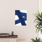 Indigo Abstract Brush Strokes | No. 4 Poster Gallery Image 2