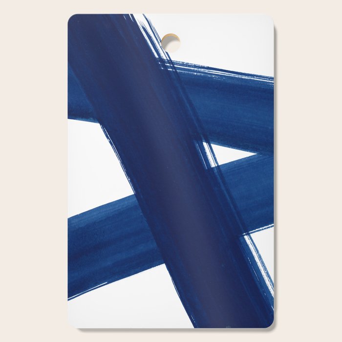 Indigo Abstract Brush Strokes | No. 4 Cutting Board Gallery Image 1