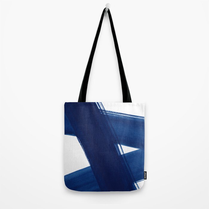 Indigo Abstract Brush Strokes | No. 4 Tote Bag Gallery Image 2