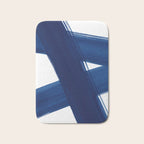 Indigo Abstract Brush Strokes | No. 4 Bath Mat Gallery Image 1
