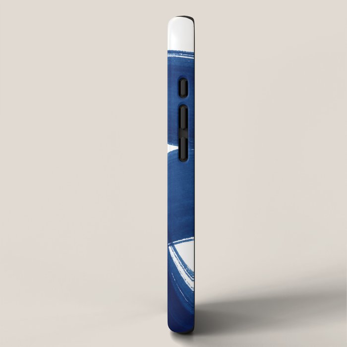 Indigo Abstract Brush Strokes | No. 4 iPhone Case Gallery Image 2