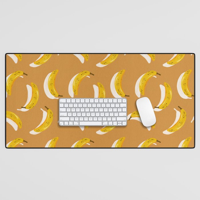 Banana Pattern - Ochre Desk Mat Gallery Image 1