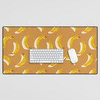 Banana Pattern - Ochre Desk Mat Gallery Image 1