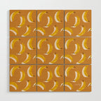Banana Pattern - Ochre Wood Wall Art Gallery Image 1