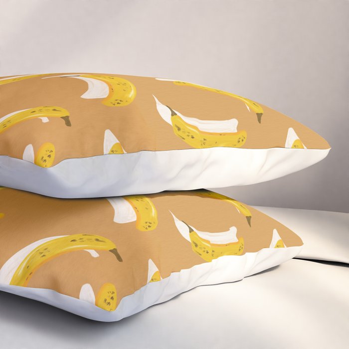 Banana Pattern - Ochre Pillow Sham Gallery Image 3