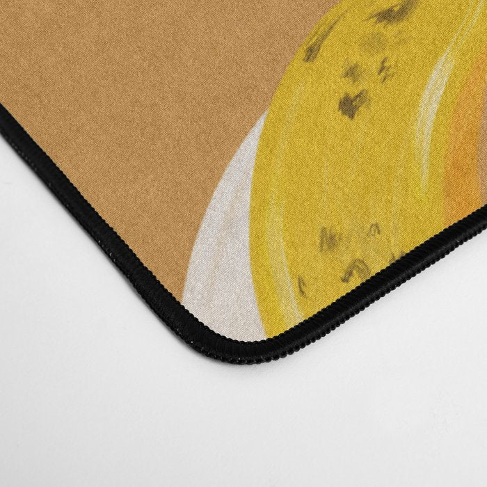 Banana Pattern - Ochre Desk Mat Gallery Image 4