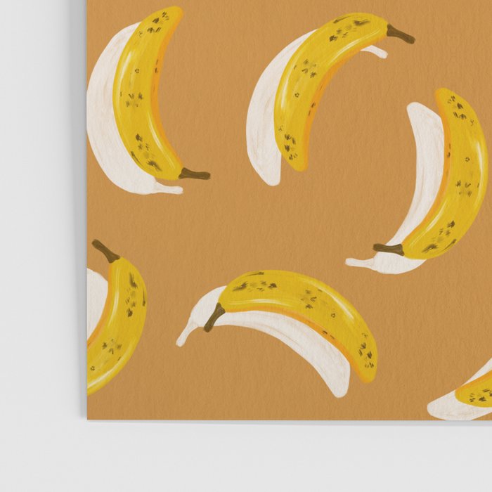 Banana Pattern - Ochre Poster Gallery Image 3