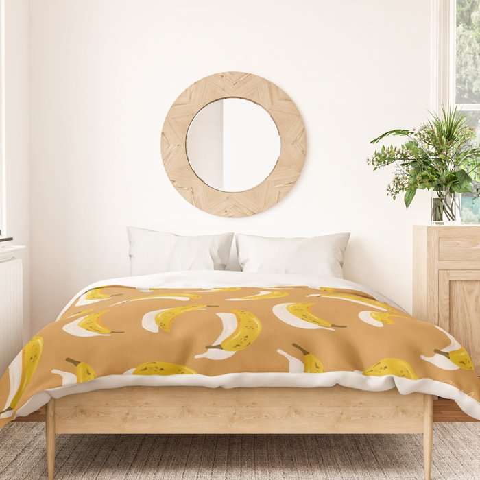 Banana Pattern - Ochre Duvet Cover Gallery Image 3