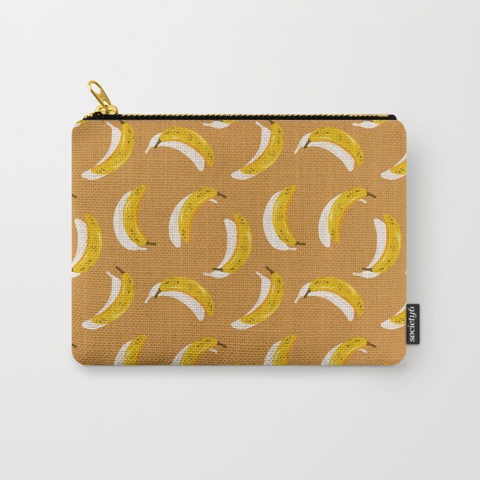 Banana Pattern - Ochre Carry All Pouch Gallery Image 1