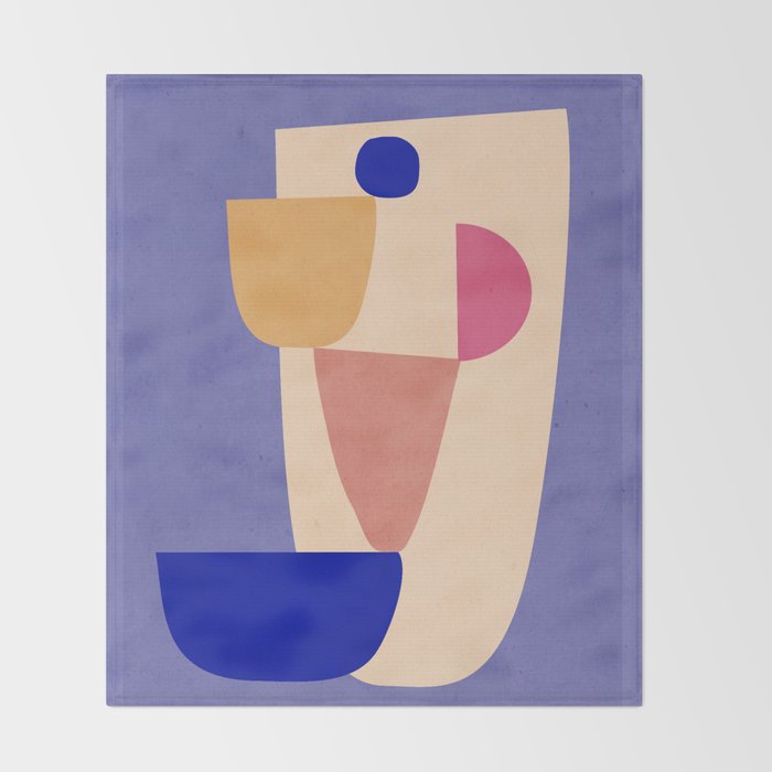 Modern Abstract Minimal Shapes 98 Throw Blanket Gallery Image 2