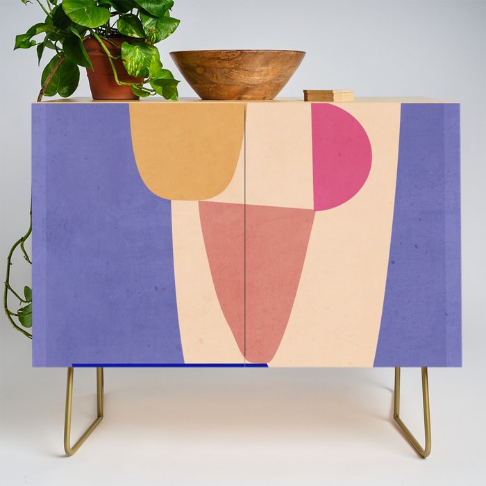 Modern Abstract Minimal Shapes 98 Credenza Gallery Image 1