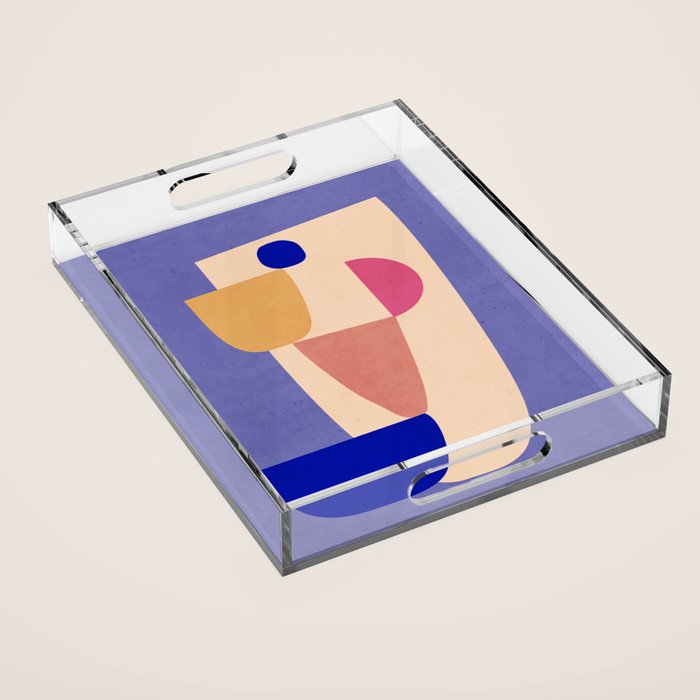 Modern Abstract Minimal Shapes 98 Acrylic Tray Gallery Image 1