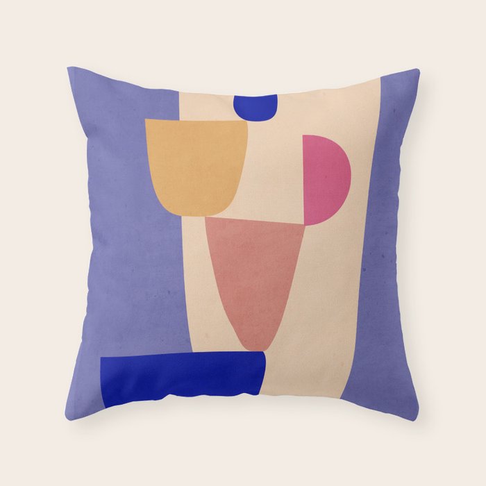 Modern Abstract Minimal Shapes 98 Throw Pillow Gallery Image 1