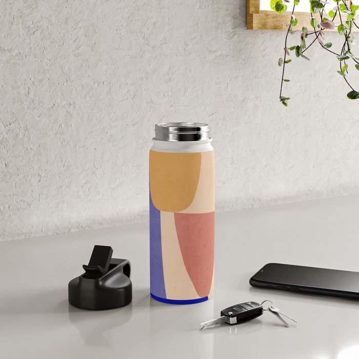Modern Abstract Minimal Shapes 98 Water Bottle Gallery Image 4