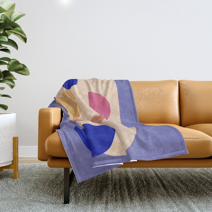 Modern Abstract Minimal Shapes 98 Throw Blanket Gallery Image 1