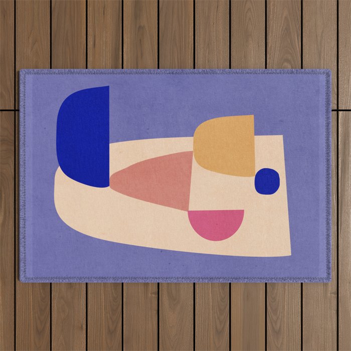 Modern Abstract Minimal Shapes 98 Outdoor Rug Gallery Image 1