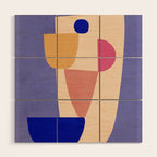Modern Abstract Minimal Shapes 98 Wood Wall Art Gallery Image 1