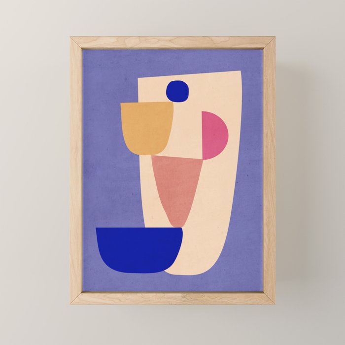 Modern Abstract Minimal Shapes 98 Mini Art Print Gallery Image 1