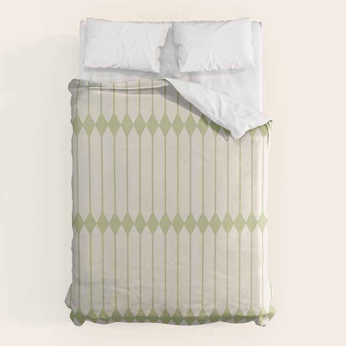 Minimal Geometric Pattern - Green Duvet Cover Gallery Image 1