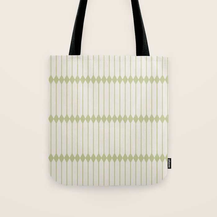 Minimal Geometric Pattern - Green Tote Bag Gallery Image 1