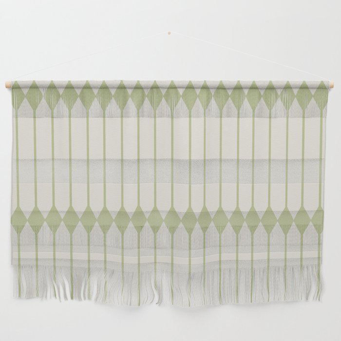 Minimal Geometric Pattern - Green Wall Hanging Gallery Image 1
