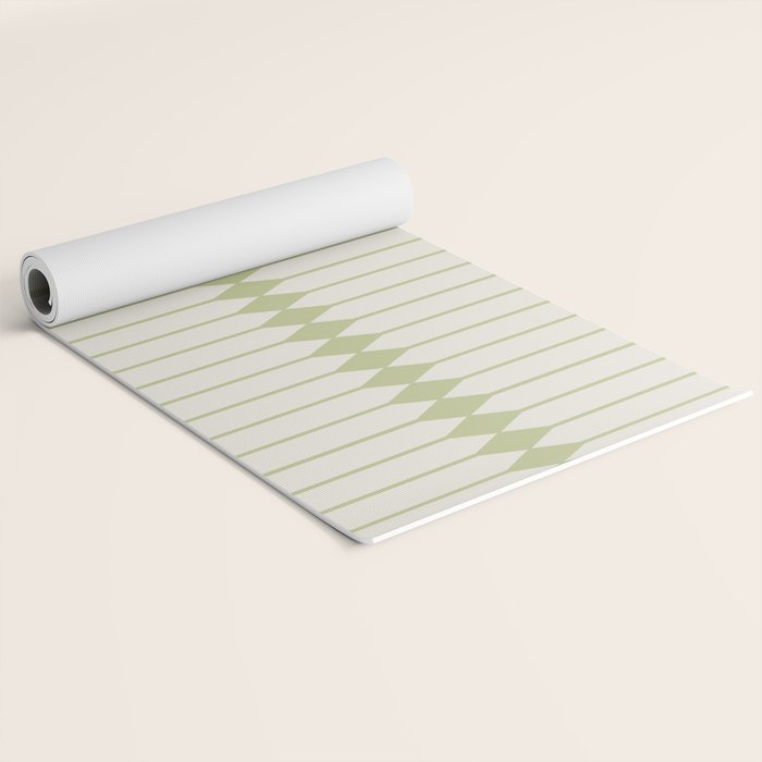 Minimal Geometric Pattern - Green Yoga Mat Gallery Image 2