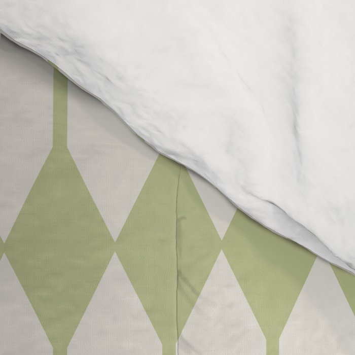 Minimal Geometric Pattern - Green Comforter Gallery Image 4